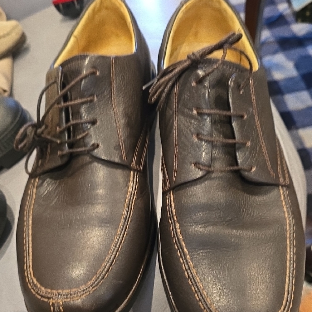 Men's Brown Leather Bostonian Strada Signature   Lace-Up Dress Shoes